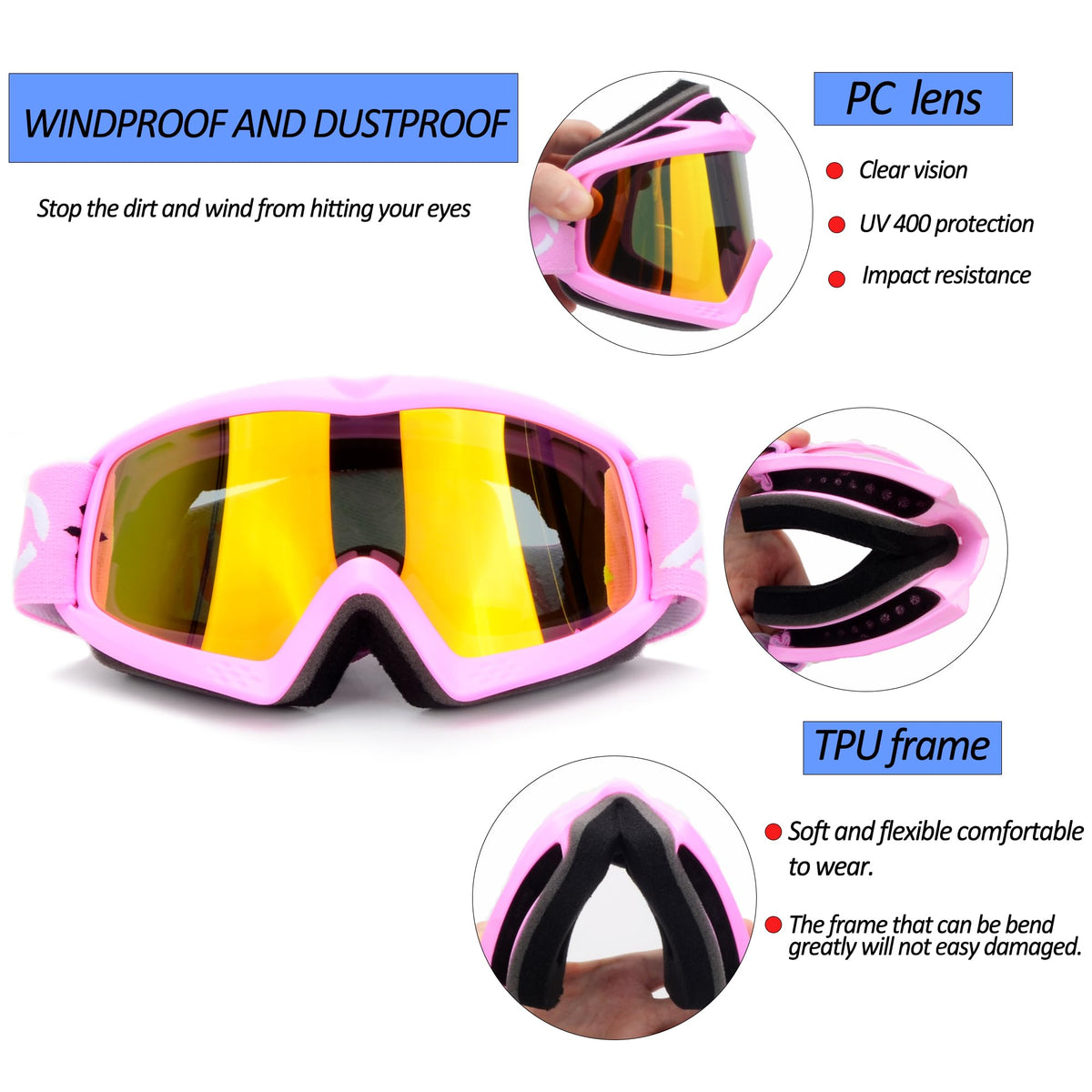 ZJNUO goggles beside ruler illustrating size fit and measurement guidance