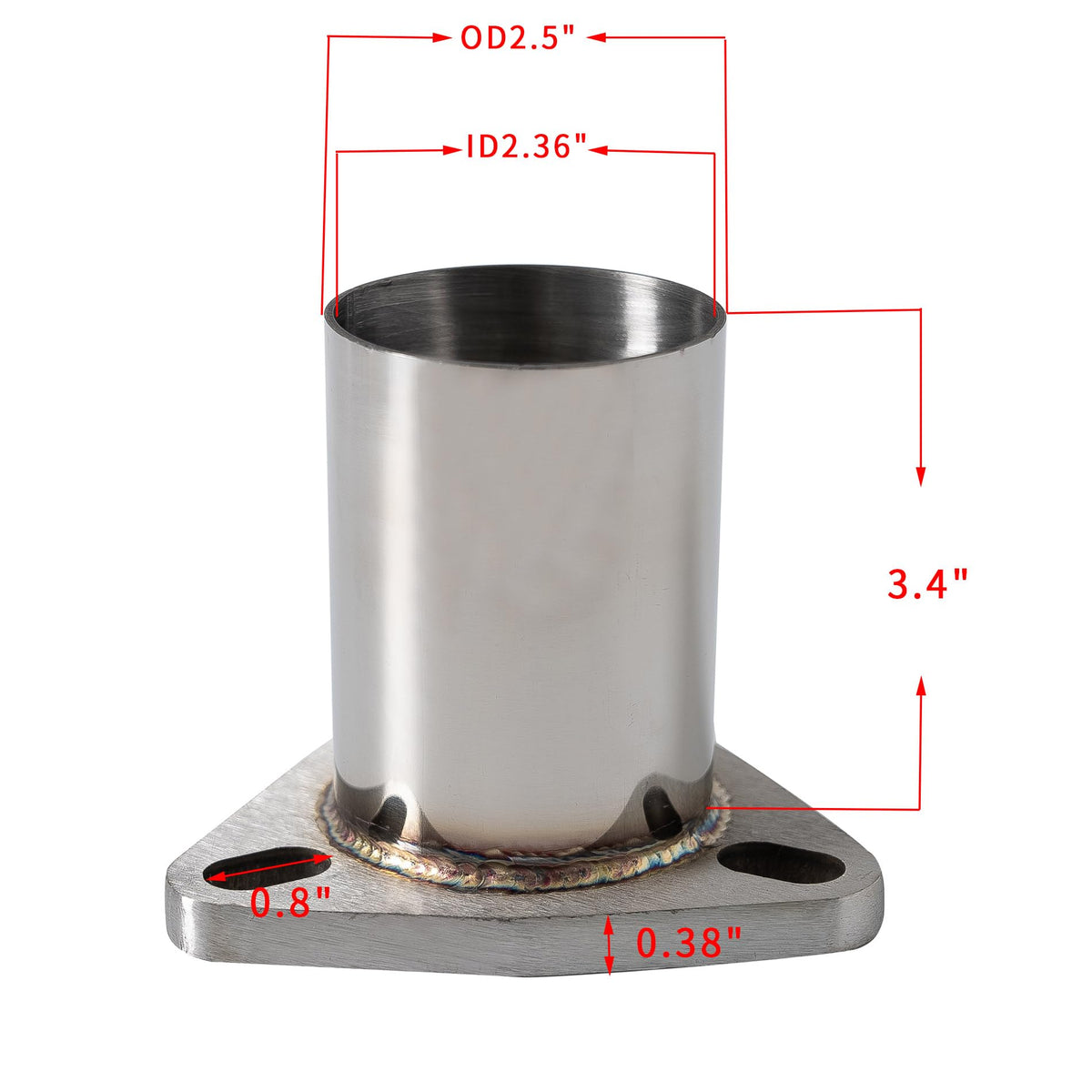 ZJXDZY close-up of three-bolt flange pattern for accurate bolt matching