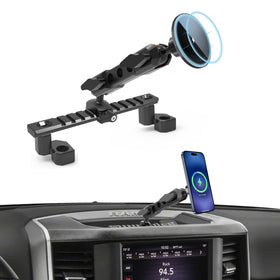 ZKJAYOE front dashboard mount installed showing clean OEM-style integration and stability