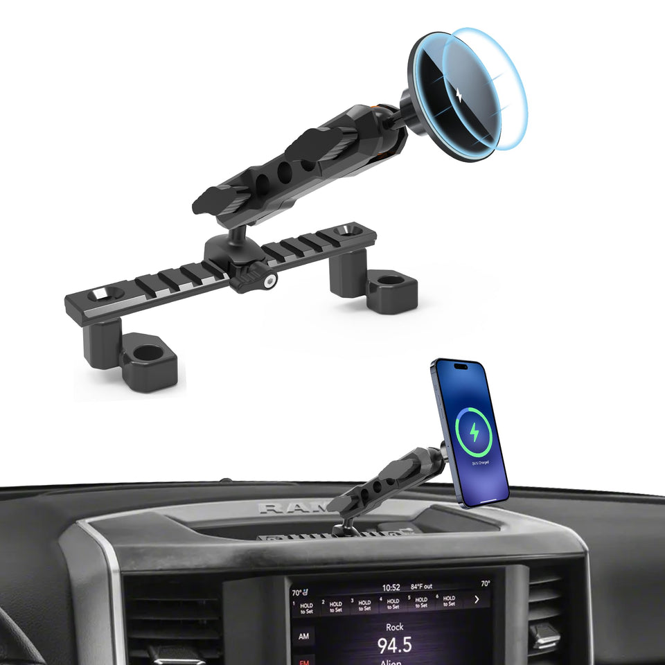 ZKJAYOE front dashboard mount installed showing clean OEM-style integration and stability