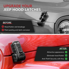 ZKJAYOE latch mounted on Jeep Wrangler JK demonstrating secure fit