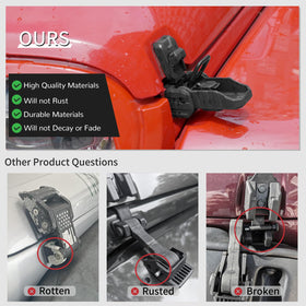ZKJAYOE latch next to hand tools showing compact, direct-fit scale