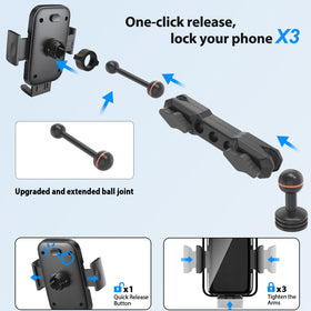 ZKJAYOE mounted phone in Bronco used for navigation improving driver visibility