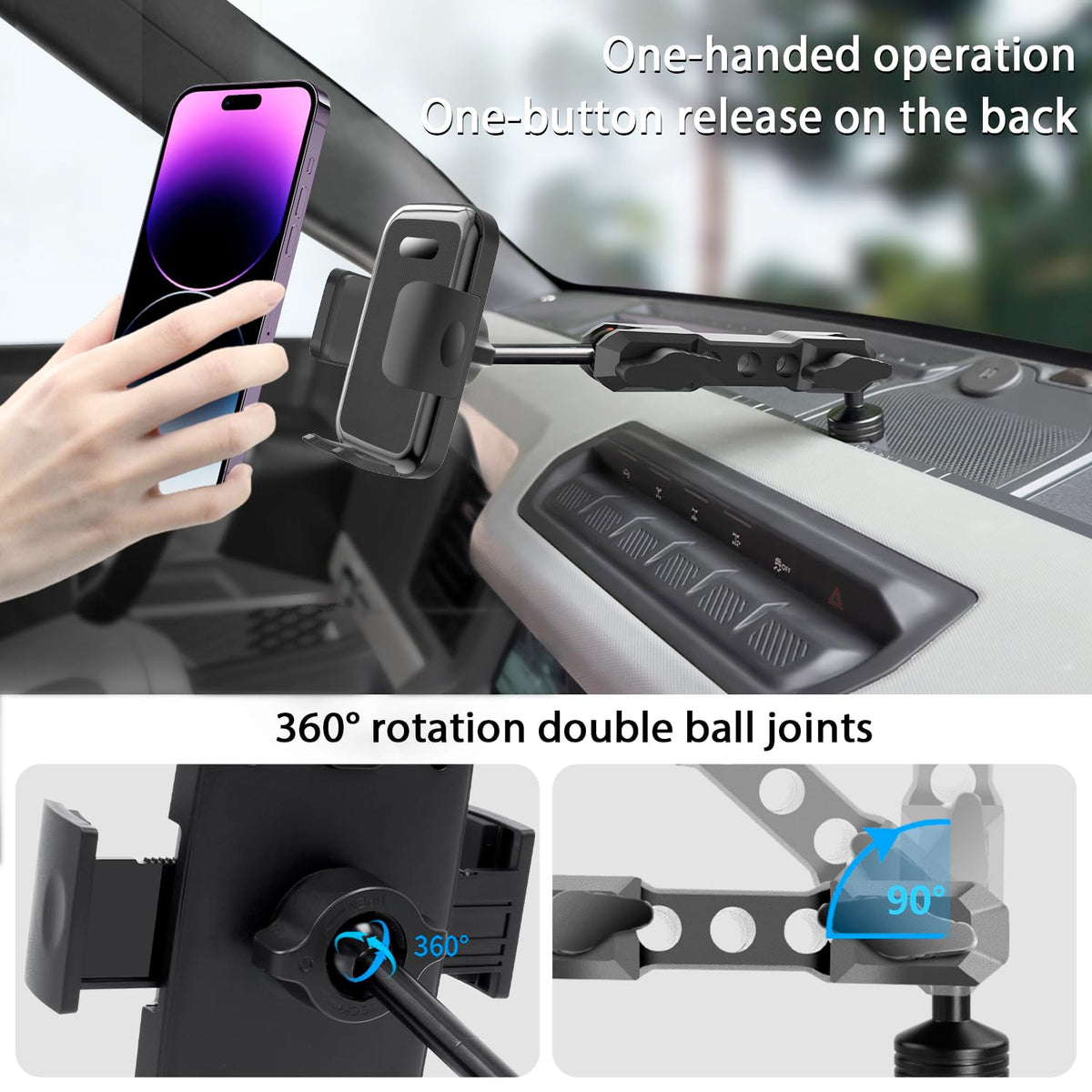 ZKJAYOE side clamp detail with silicone pads protecting phone from scratches