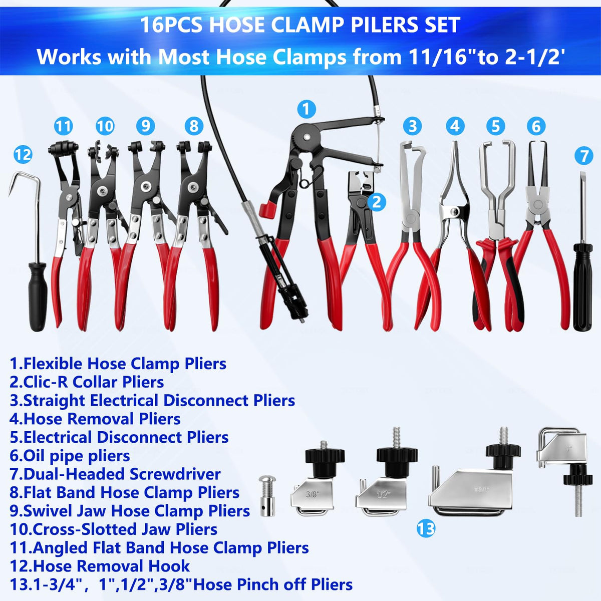 ZKTOOL angled and swivel jaw pliers detail, enabling access to awkward clamps
