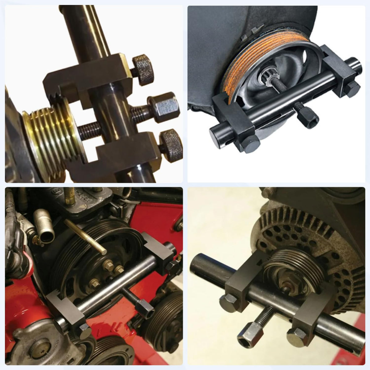 ZKTOOL forcing screw close-up showing durable threads and precise pressure control