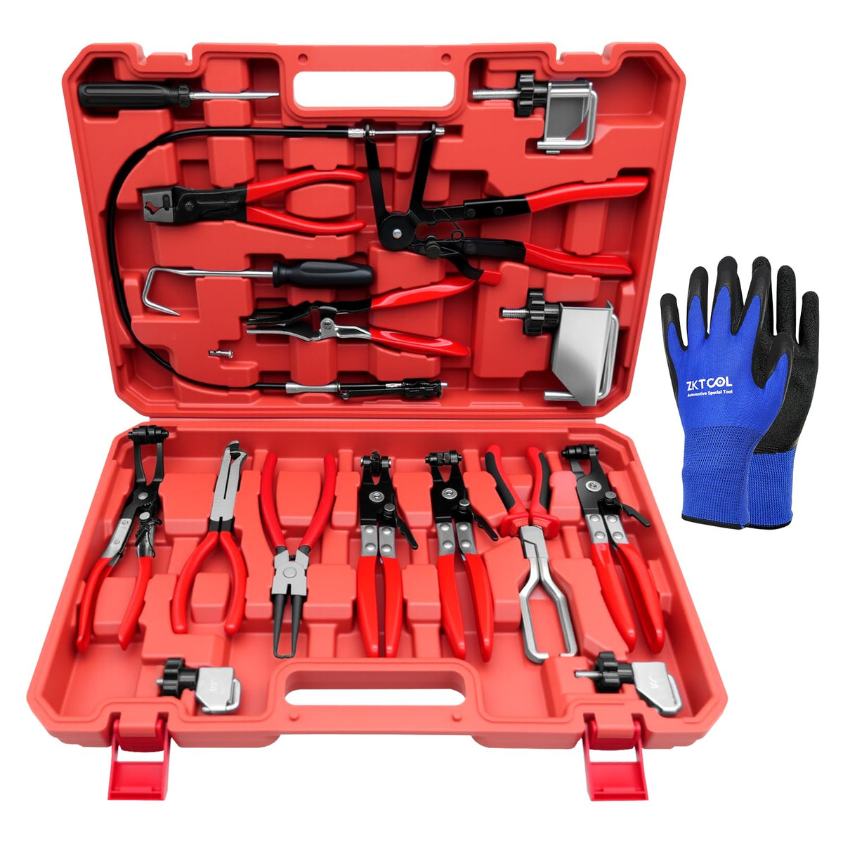 ZKTOOL front case and all 16 tools displayed, showing organized kit and easy selection