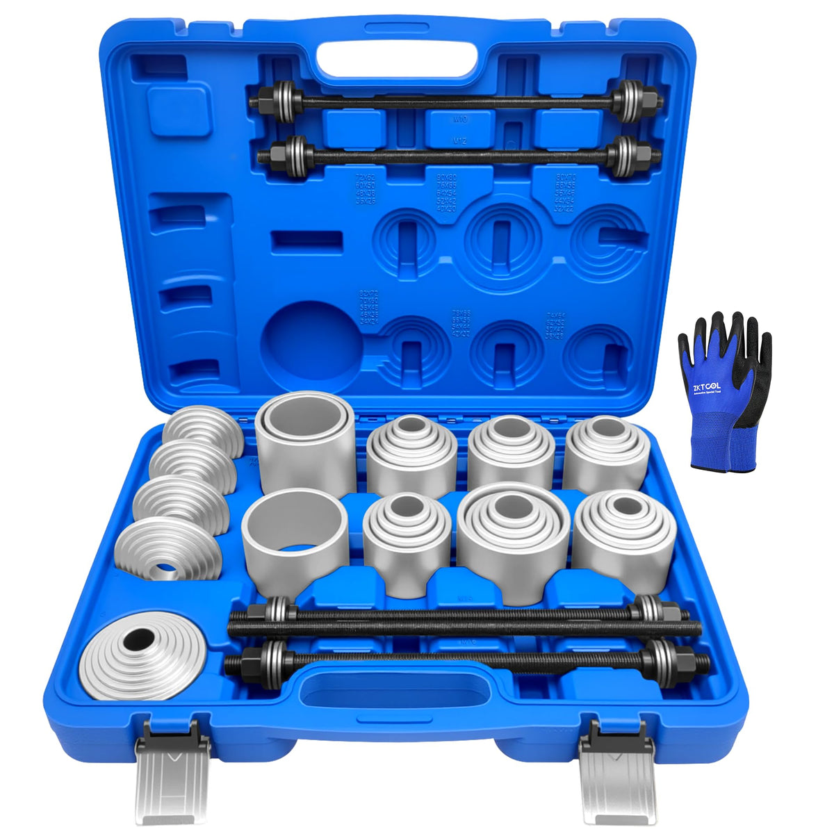 ZKTOOL front packaging showing complete 40-piece kit and components