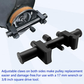 ZKTOOL in use on alternator showing safe pulley removal and reduced disassembly