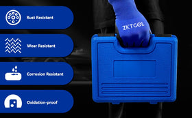 ZKTOOL scale shot with hand and sponge box showing shop-ready size