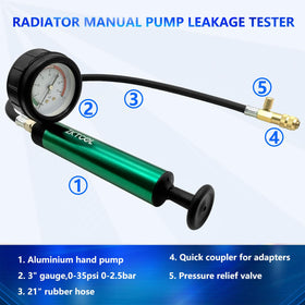 ZKTOOL in a garage testing a car radiator for fast leak detection and ease of use