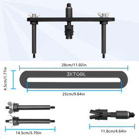 ZKTOOL metal finish close-up showing high-strength construction benefit