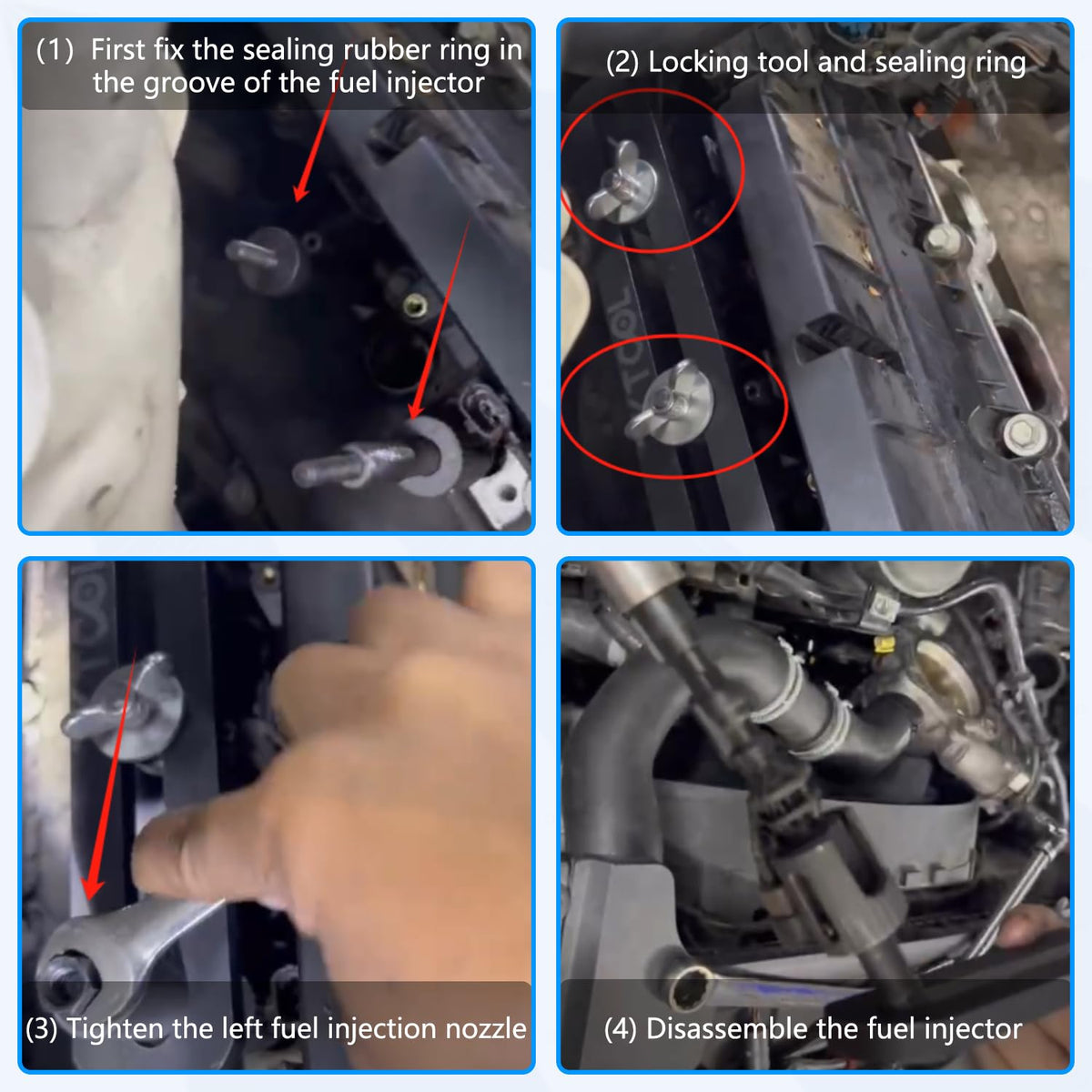 ZKTOOL removing fuel injector with controlled motion and protection