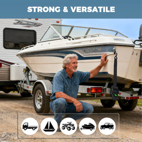 ZLSZTMI strap next to measuring tape showing full 48-inch adjustable length for fit clarity