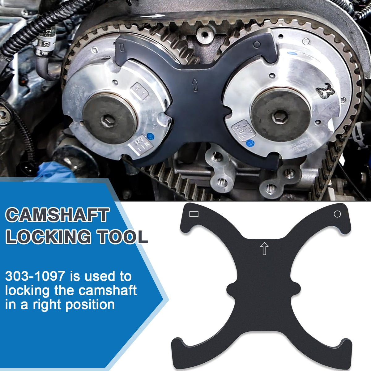 ZMCYNG tool engaged on an engine demonstrating safe alignment during service