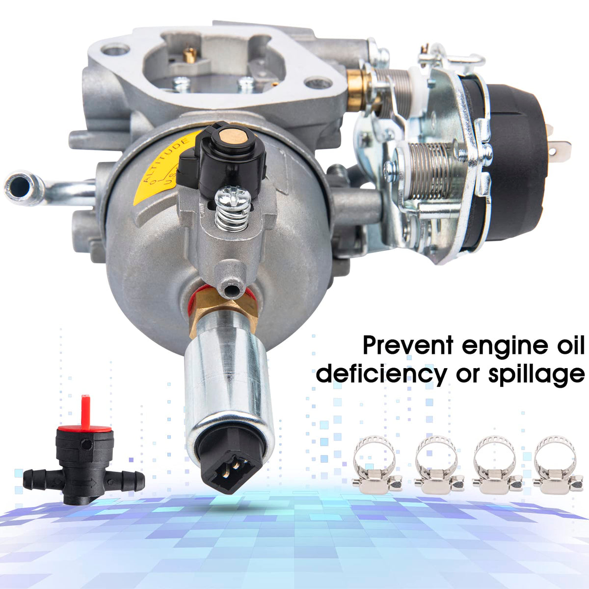 ZMCYNG fuel line and shut-off valve detail showing secure fuel control and leak prevention
