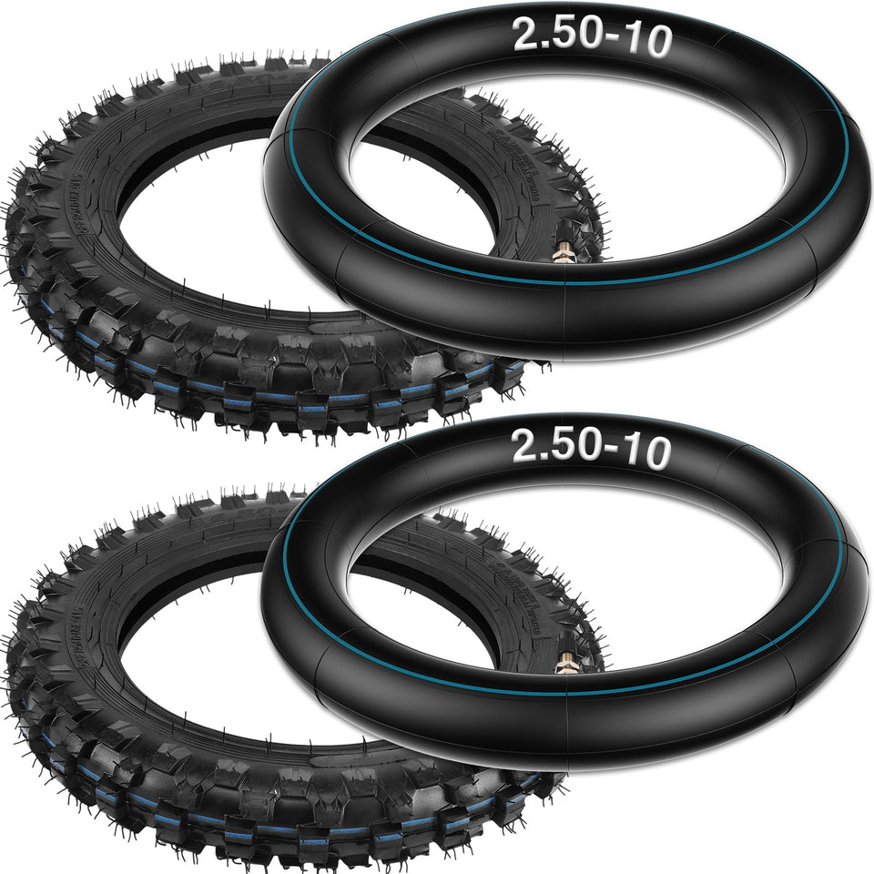 ZMCYNG front tire profile showing knobby tread and improved traction