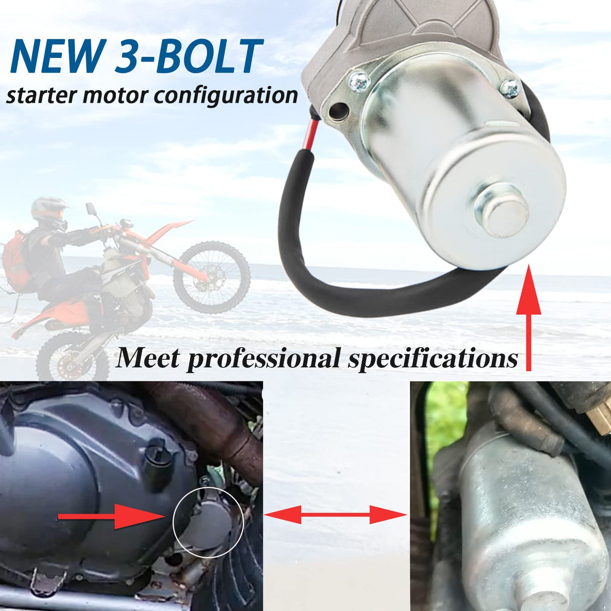 ZMCYNG starter wiring harness connector visible for quick plug-in hookup