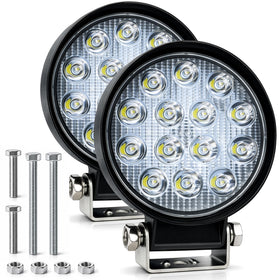 Zmoon front view packaged lights showing compact round design and high output