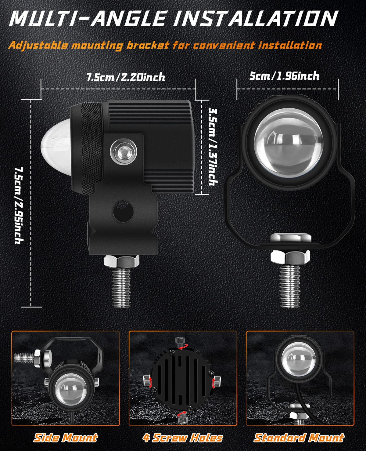 Zmoon mounted on motorcycle showing size and practical placement benefit