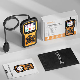 Zmoon ZM301 next to a hand to show compact size and portable convenience