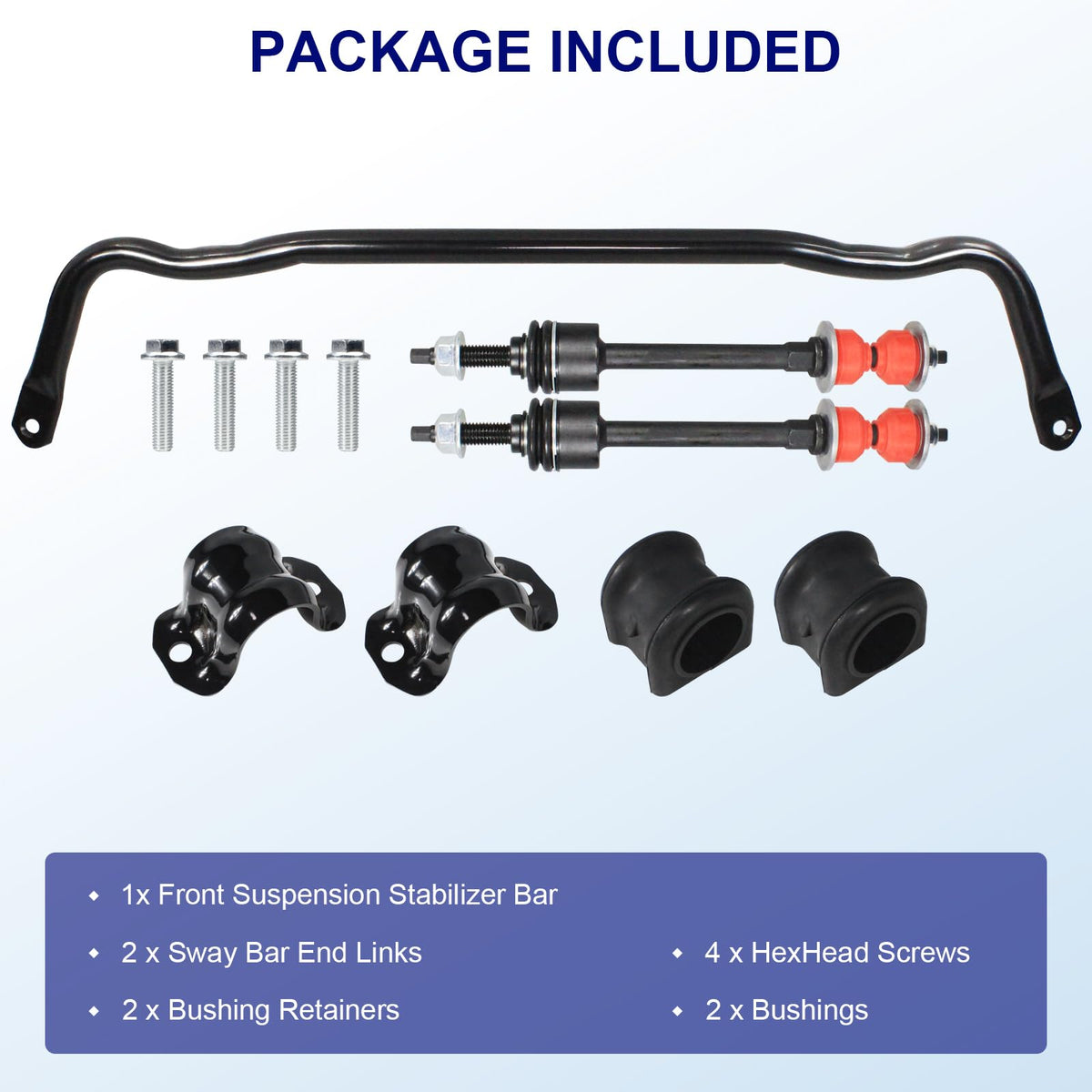 ZNB stabilizer bar label and part number confirming correct fit