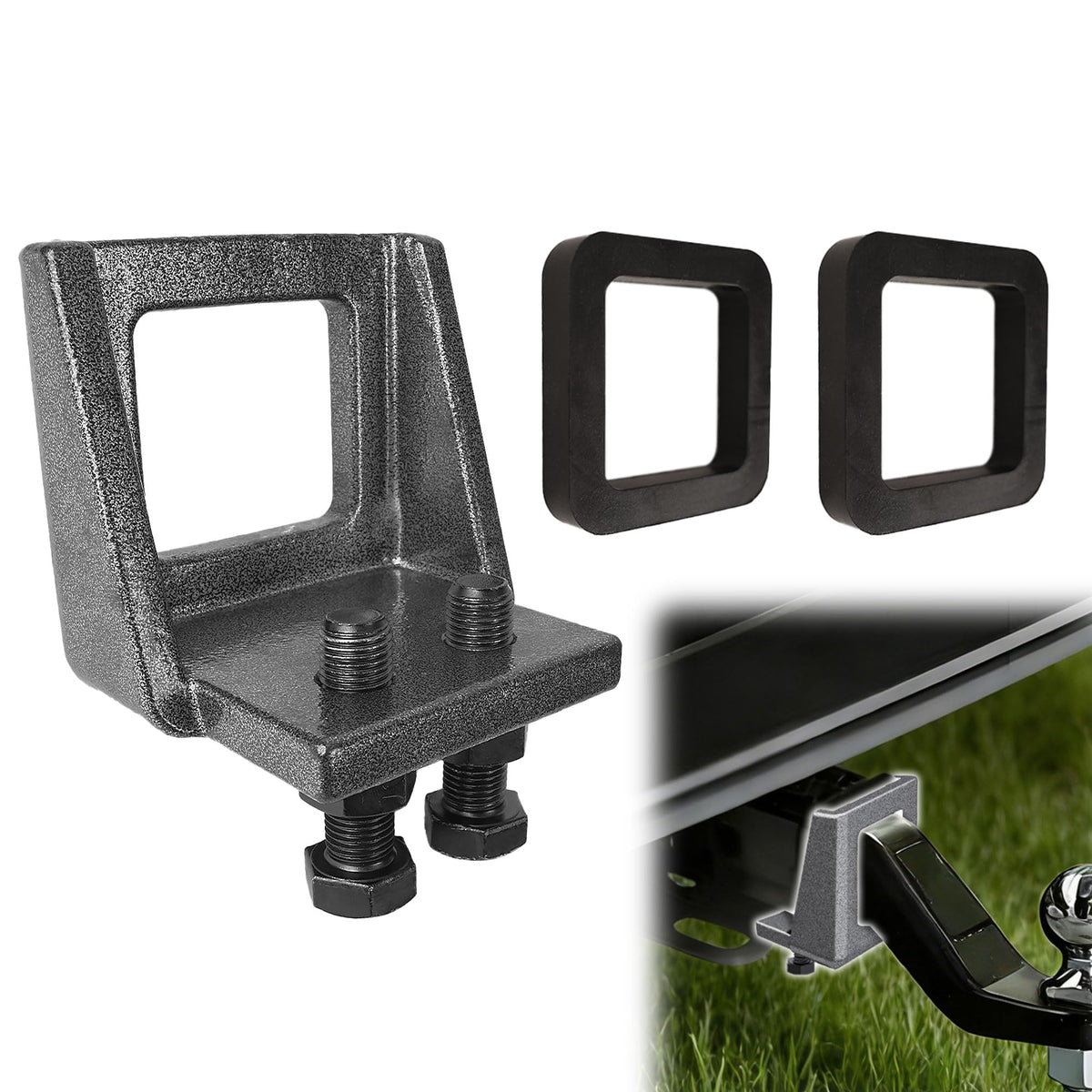 ZNZMAIO front view clamp showing solid steel construction and secure fit