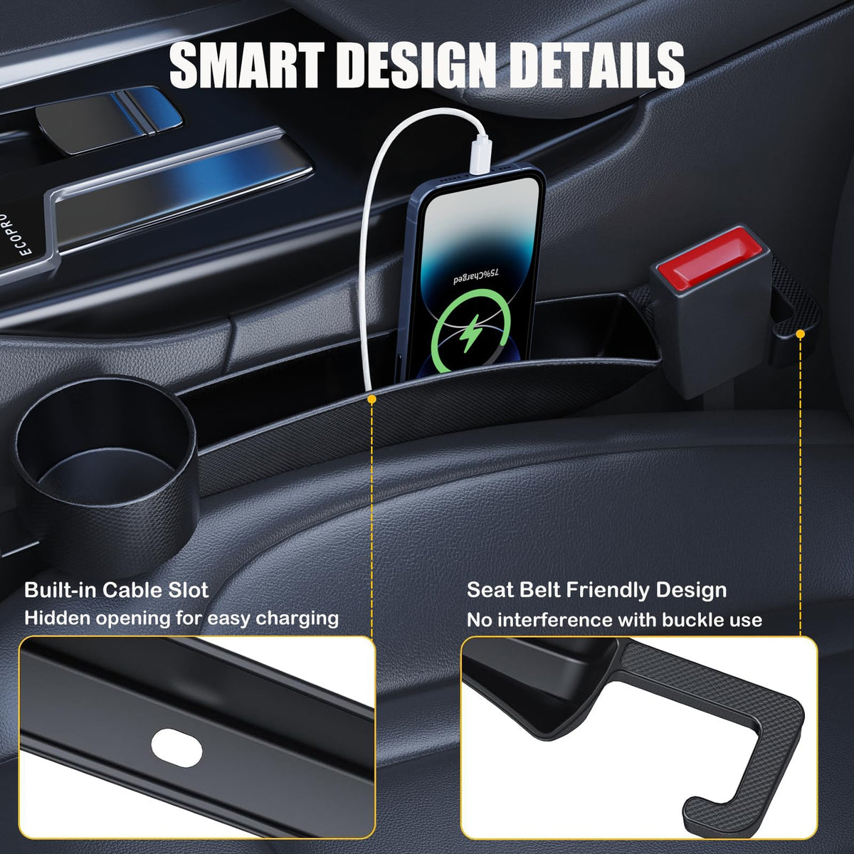 ZOCARTO installed on driver side blocking gap and preventing dropped items