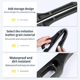 ZOCARTO phone placed in recessed groove for secure quick access