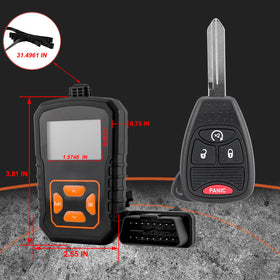 ZODCCHSP remote inserted in OBD port illustrating simple at-home programming
