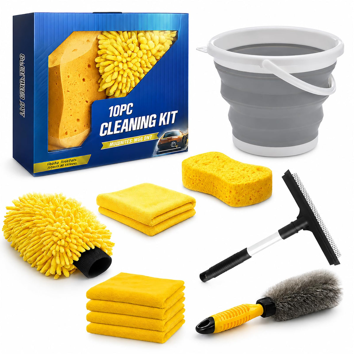 ZODISTORE kit layout showing all ten pieces for easy identification and quick cleanup