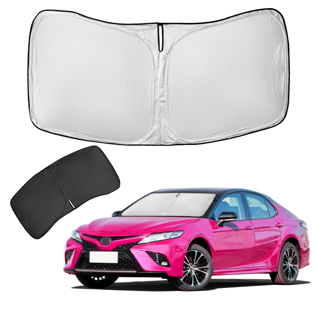 ZOIBV front packaging showing full windshield coverage and quick install benefit