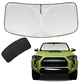 ZOIBV front view showing snug fit on Toyota 4Runner windshield and heat reduction
