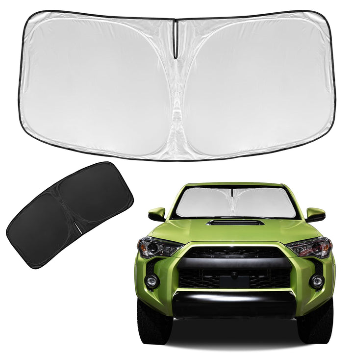 ZOIBV front view showing snug fit on Toyota 4Runner windshield and heat reduction