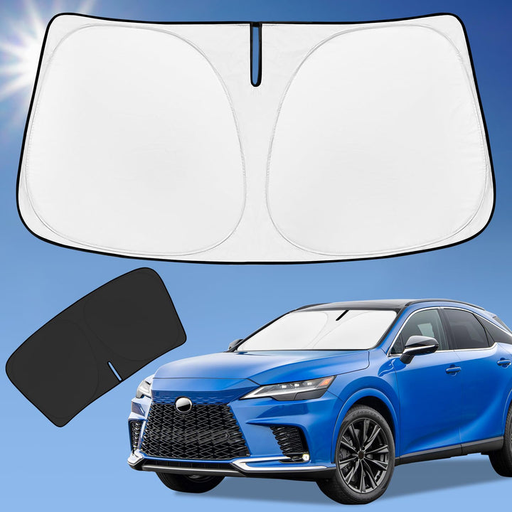 ZOIBV front view of windshield cover showing full coverage and protection