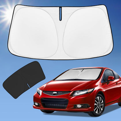 ZOIBV front view on Honda Civic windshield showing full coverage and protection
