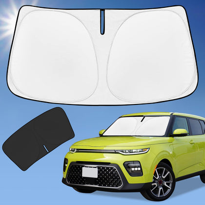 ZOIBV front view on Kia Soul showing full windshield coverage and quick heat reduction