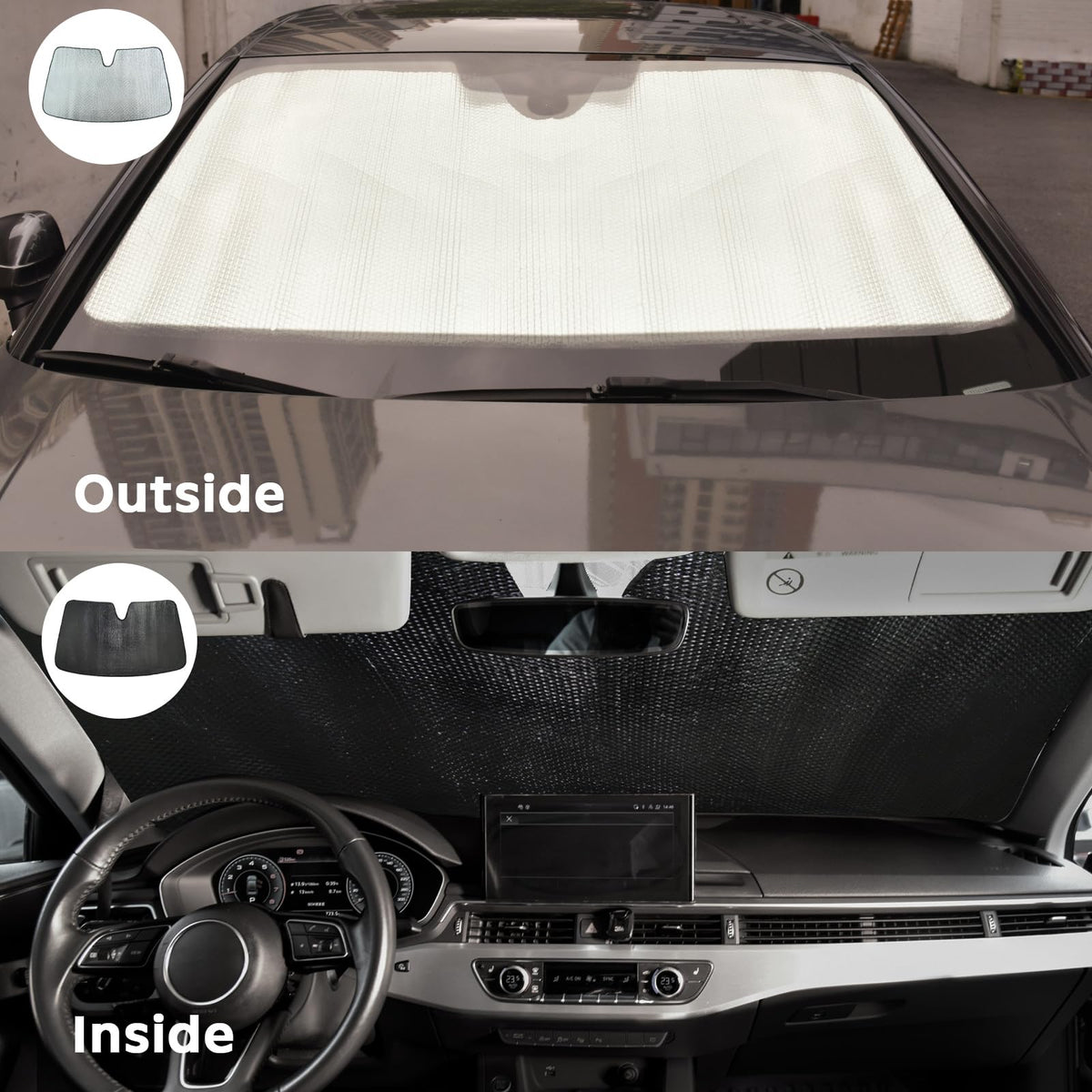 ZOIBV lifestyle image with truck parked outdoors showing interior protection benefit