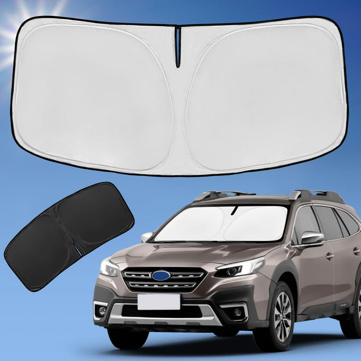 ZOIBV front view installed on Outback windshield showing full coverage benefit