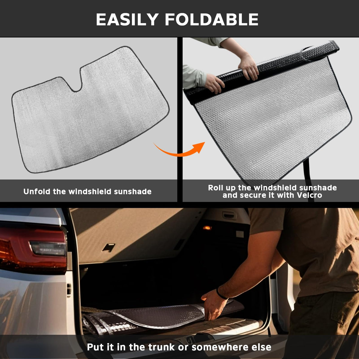 ZOIBV edge fitment against windshield showing precise fit and gap-free protection