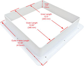 ZOIZ close-up of vertical leg detail demonstrating secure ceiling concealment
