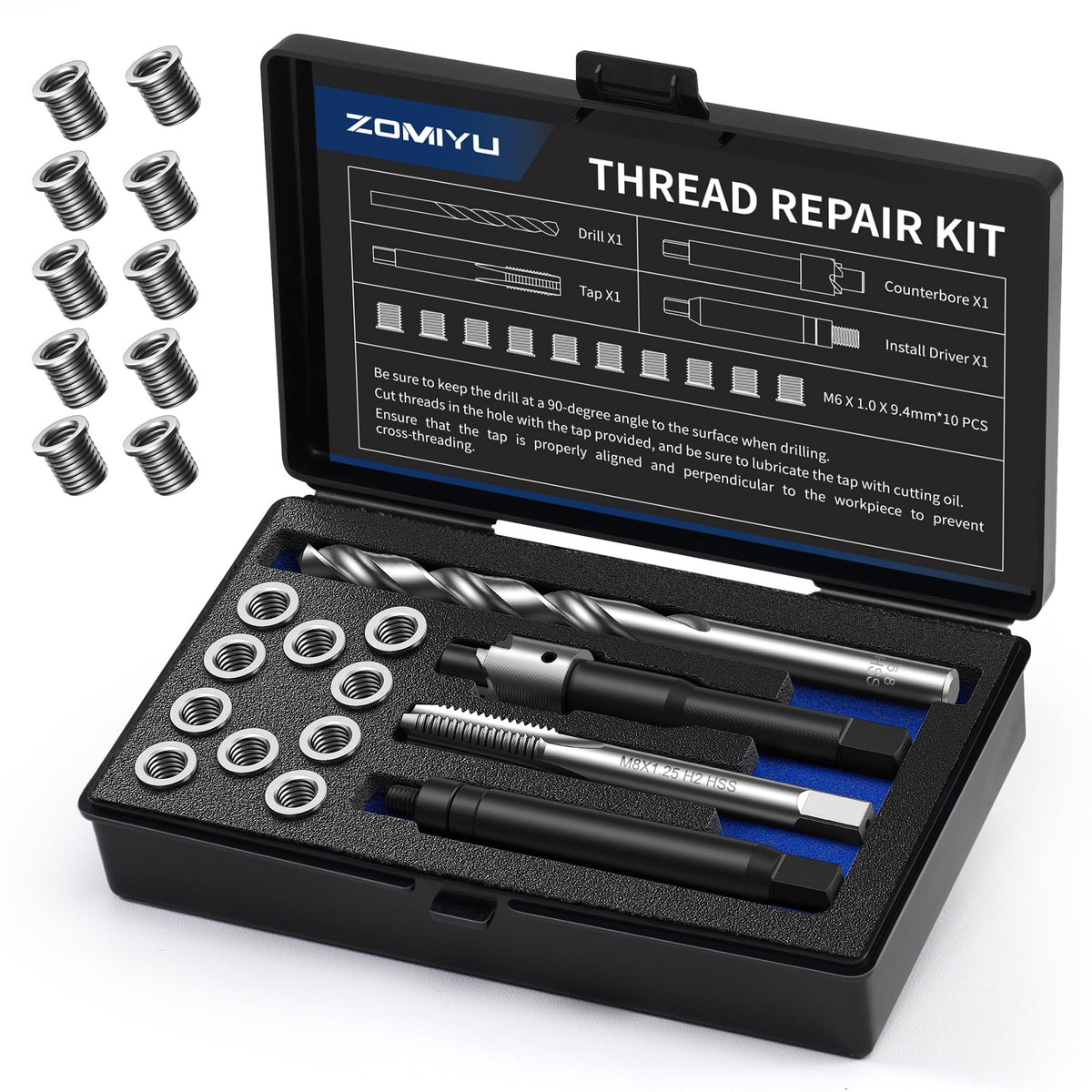 ZOMIYU kit front view with tools for quick professional repairs