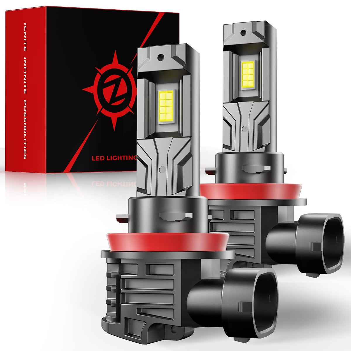 ZONBEAM front packaging showing two bulbs and clear branding, benefits visibility
