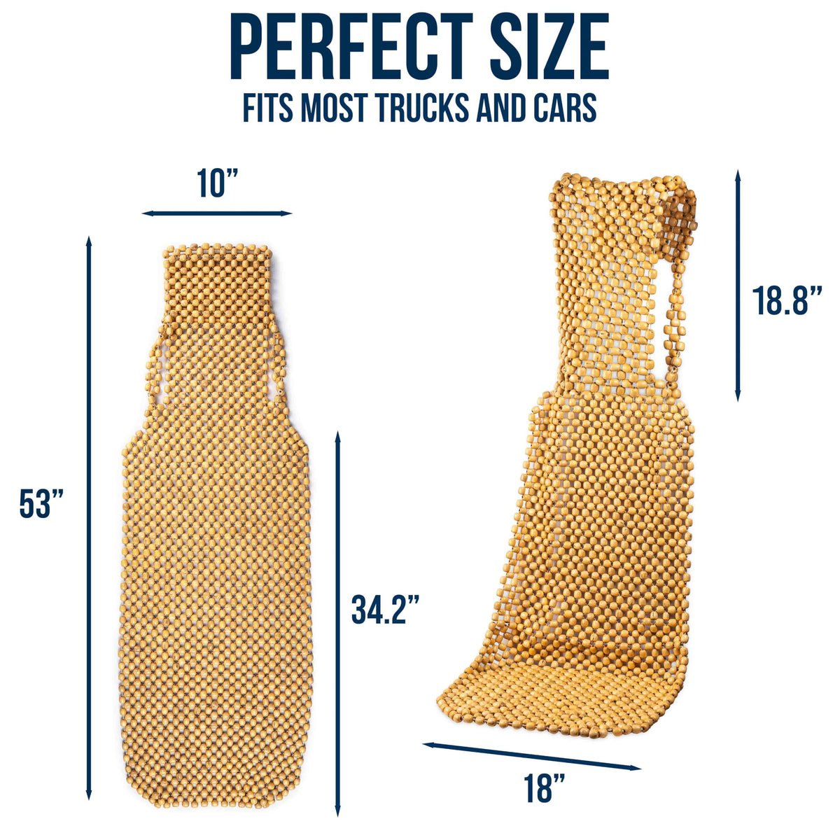 ZONETECH back mesh detail displaying secure fit and easy installation
