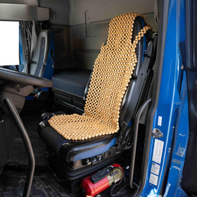 ZONETECH front view of beaded seat cover showing full coverage and comfort