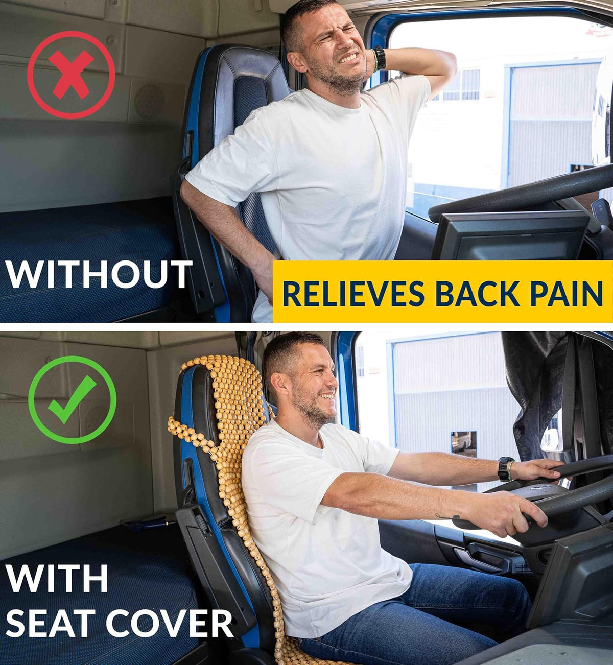 ZONETECH installed on a car seat demonstrating improved airflow and fit