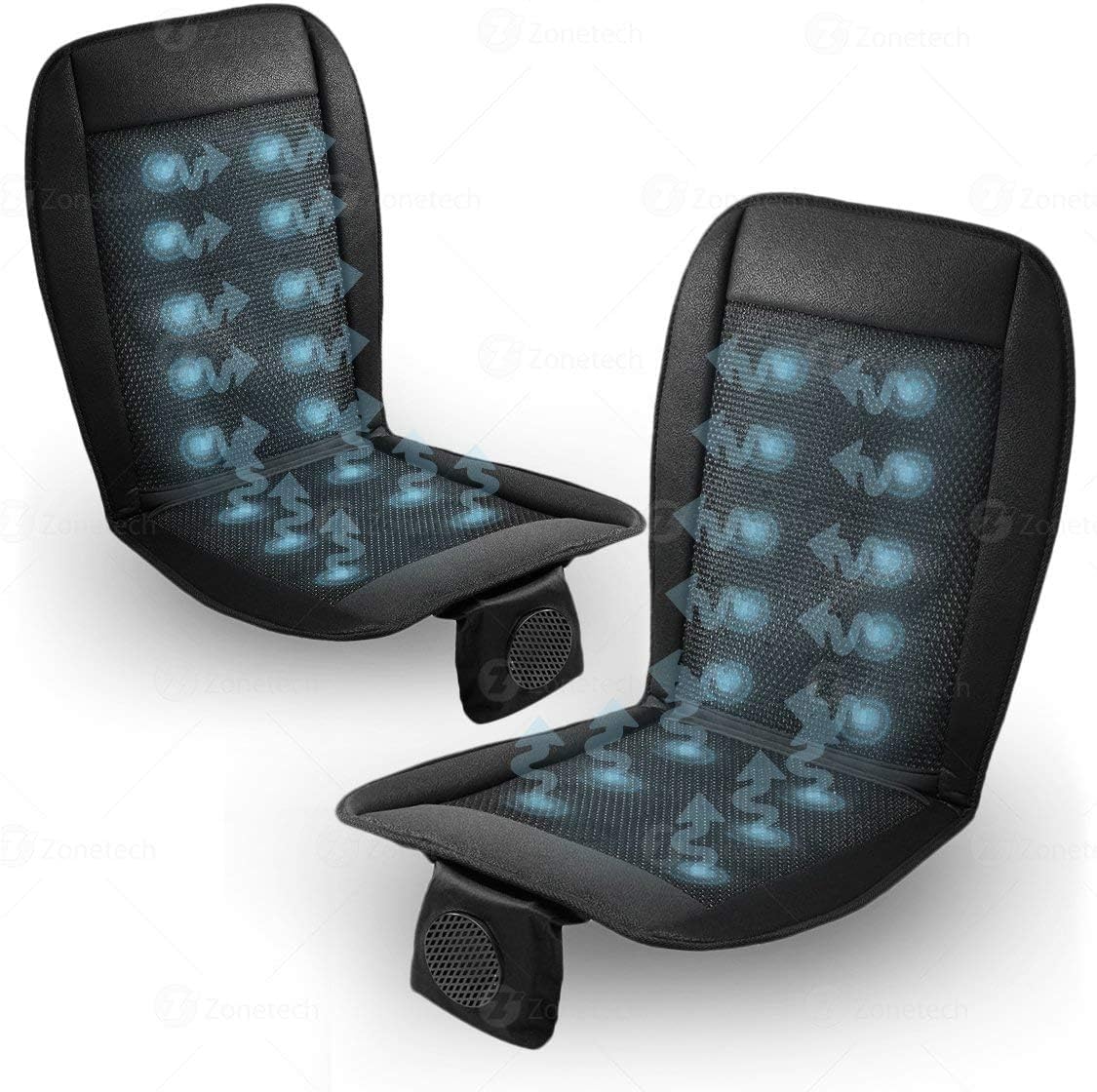 ZONETECH front view of seat cover showing neat fit and protection benefit