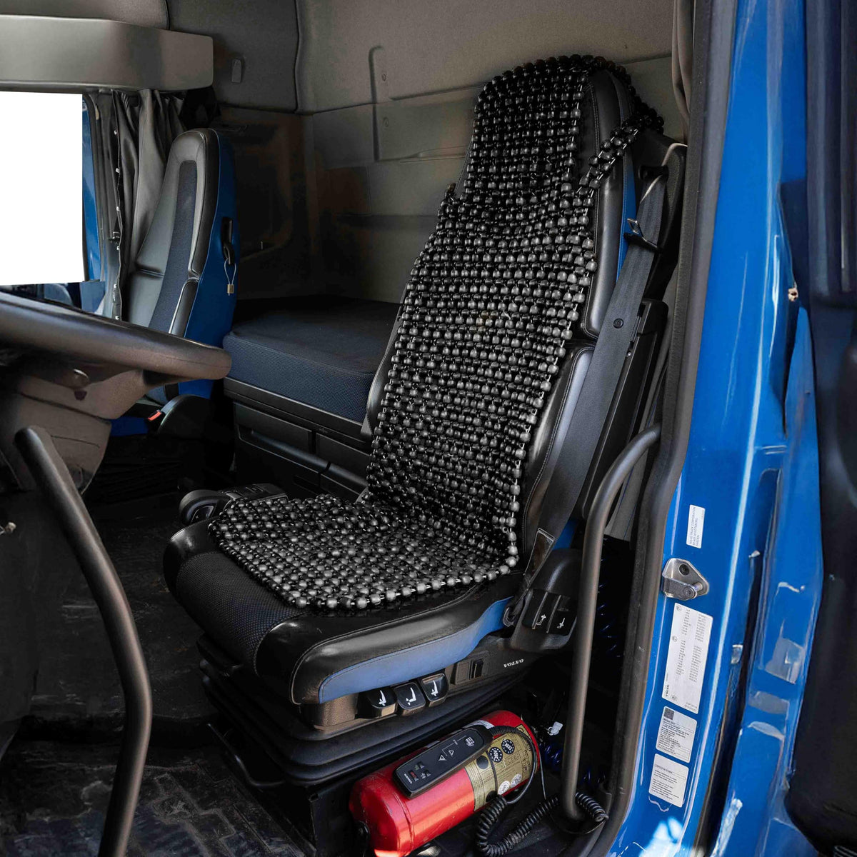 ZONETECH front view of beaded seat cover showing breathable surface and comfort