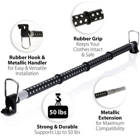 ZONETECH rod with suits hung to prevent wrinkles on travel