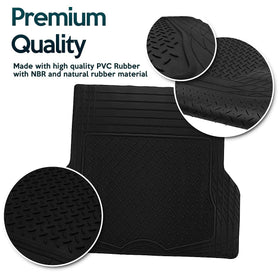 ZONETECH cargo liner installed with camping gear showing durable protection